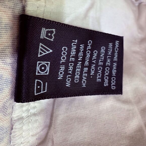 NWT Land N Sea Blue Orange Geometric Print Flat Front Shorts Women 14‎ - Picture 8 of 12